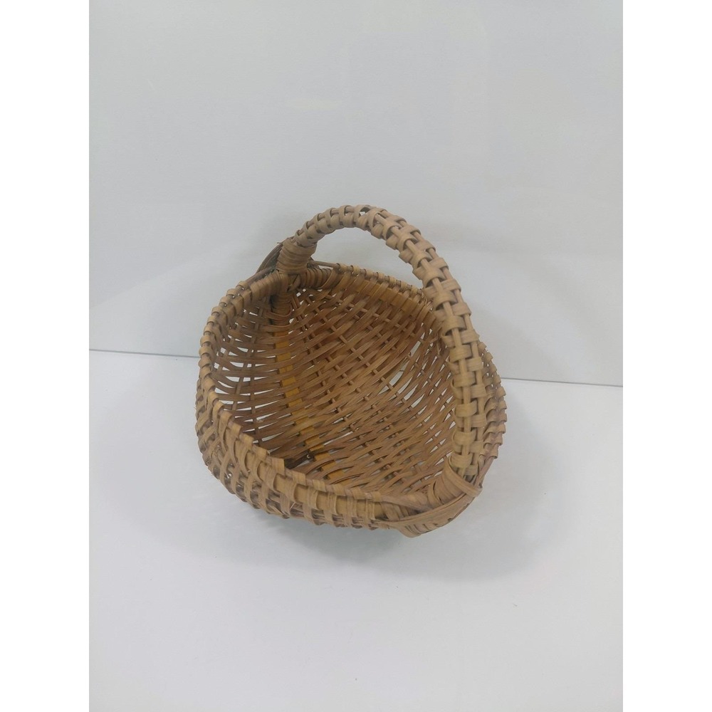 Vintage Handwoven Splint Gathering Basket Primitive Farmhouse Rustic Country... - Picture 12 of 15